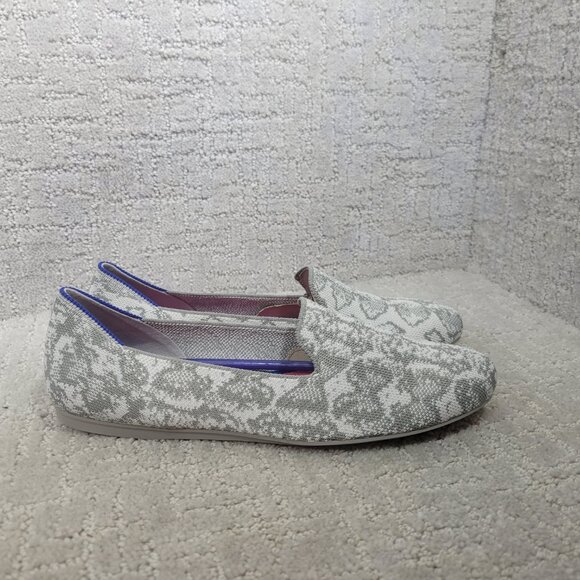 Rothy's The Loafer Women's Size US 9.5 Grey Snake Round Toe Slip on Flat Shoes - Picture 3 of 9